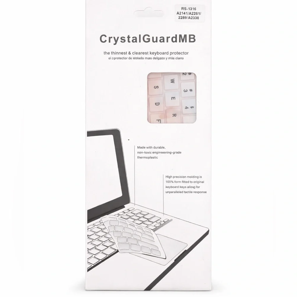 CrystalGuardMB Keyboard Protector Ultra Thin Clear Cover RS-1316 New Girly Pink